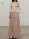 BASERANGE French organic cotton cable knit track pants BAS-TRCA-PO-SU25-CANTIL PINK